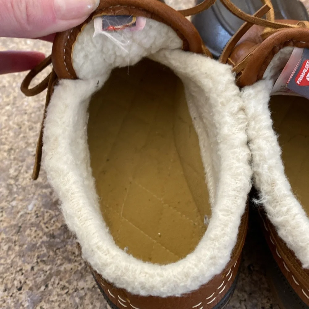 L.L. Bean Lined Upper Rubber Leather  Boots 6M CM Low Duck Boots -No Innersoles